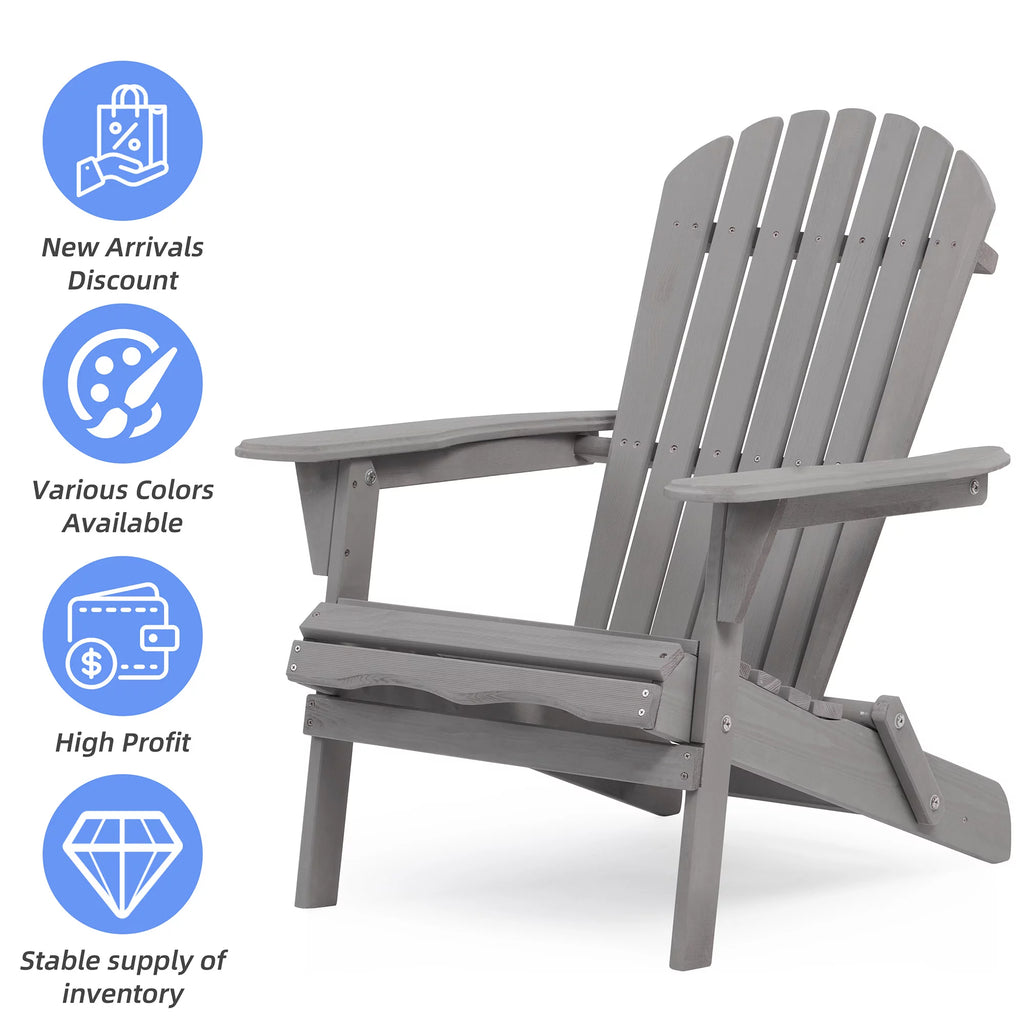 Folding Weather Resistant Adirondack Chair L619691