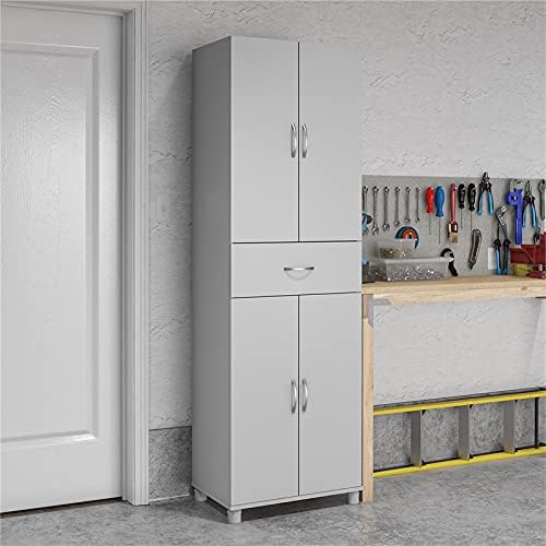 Dove Gray Storage Cabinet with Drawer U4040