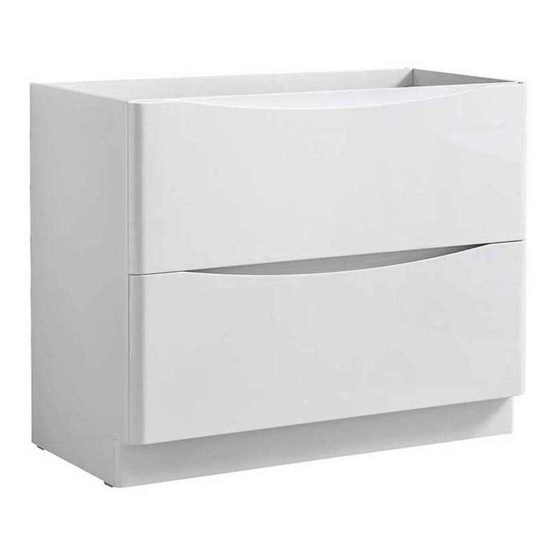 Glossy White Free Standing Bathroom Cabinet V1836