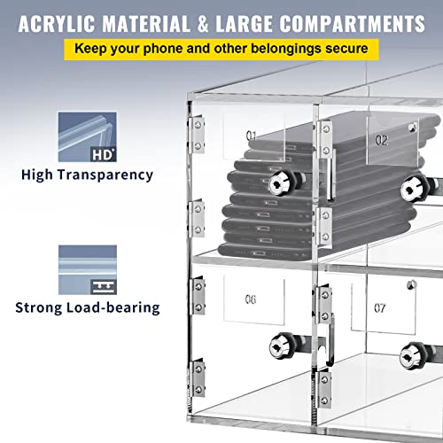 20 Slots Acrylic Wall-Mounted Cabinet with Door Locks and Keys A4646