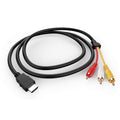 HDMI to RCA Cable, 1080P 5ft/1.5m HDMI Male to 3-RCA Video Audio AV Cable W22479