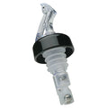 1 oz. Crystal Clear Measured Liquor Pourer with Collar and Fliptop - 12/Pack N6474