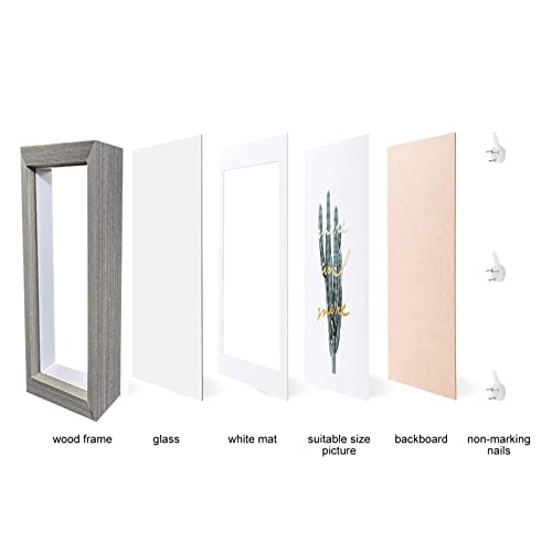 White 4 Pack 5x7 Shadow Box Frame Internal Depth 0.6 inch G4978