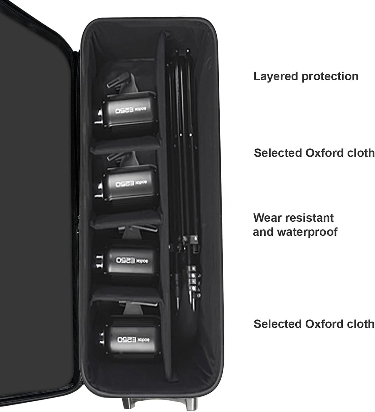 Camera Trolley Case with Padded Compartment and Wheels N573329