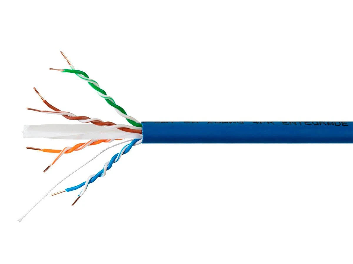 Cat6a Bulk Ethernet Network Cable 1000 Feet Blue F146