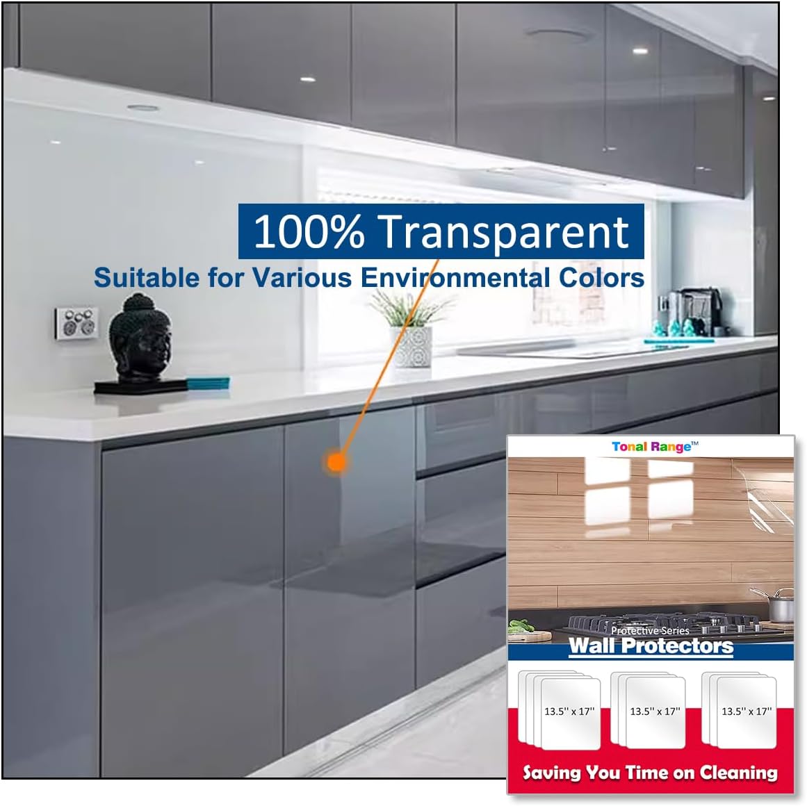 Clear Self Adhesive Wall Protector -5 Sheets R96018