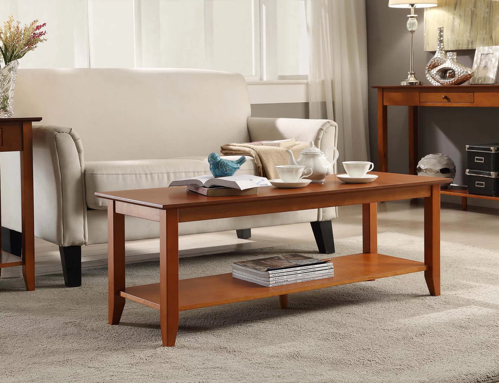 Cherry Coffee Table with Shelf L910