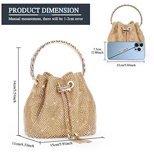 Rhinestone Clutch Purse Top Handle Sparkly Evening Bag Glitter Mini Handbag V1198