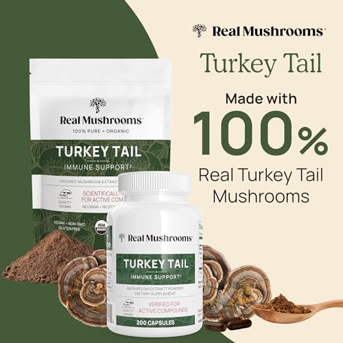 Organic Turkey Tail Mushroom Powder, 100 Servings K28952