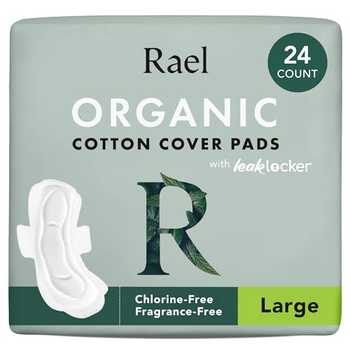 Organic Cotton Cover Pads, Regular Absorbency, Unscented, Ultra Thin Pads with Wings, 56 Total D898726