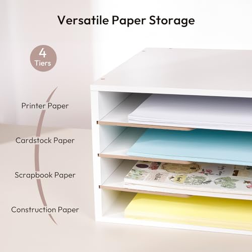6-Tier Wooden Desktop File Organizer I419