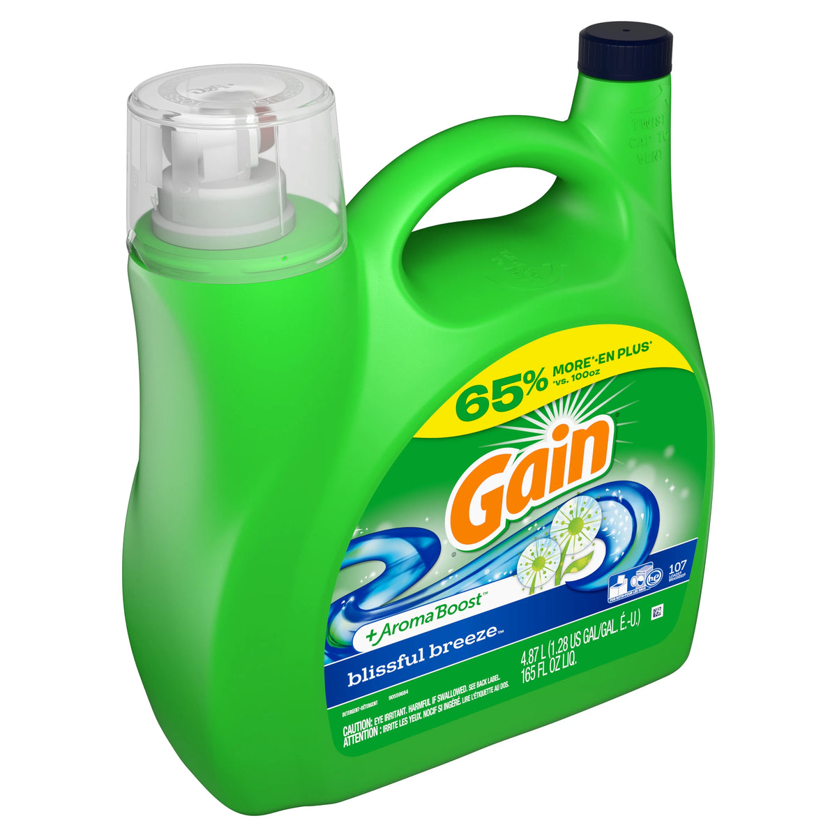107 Loads Liquid Laundry Detergent, 165 Fl Oz I10460