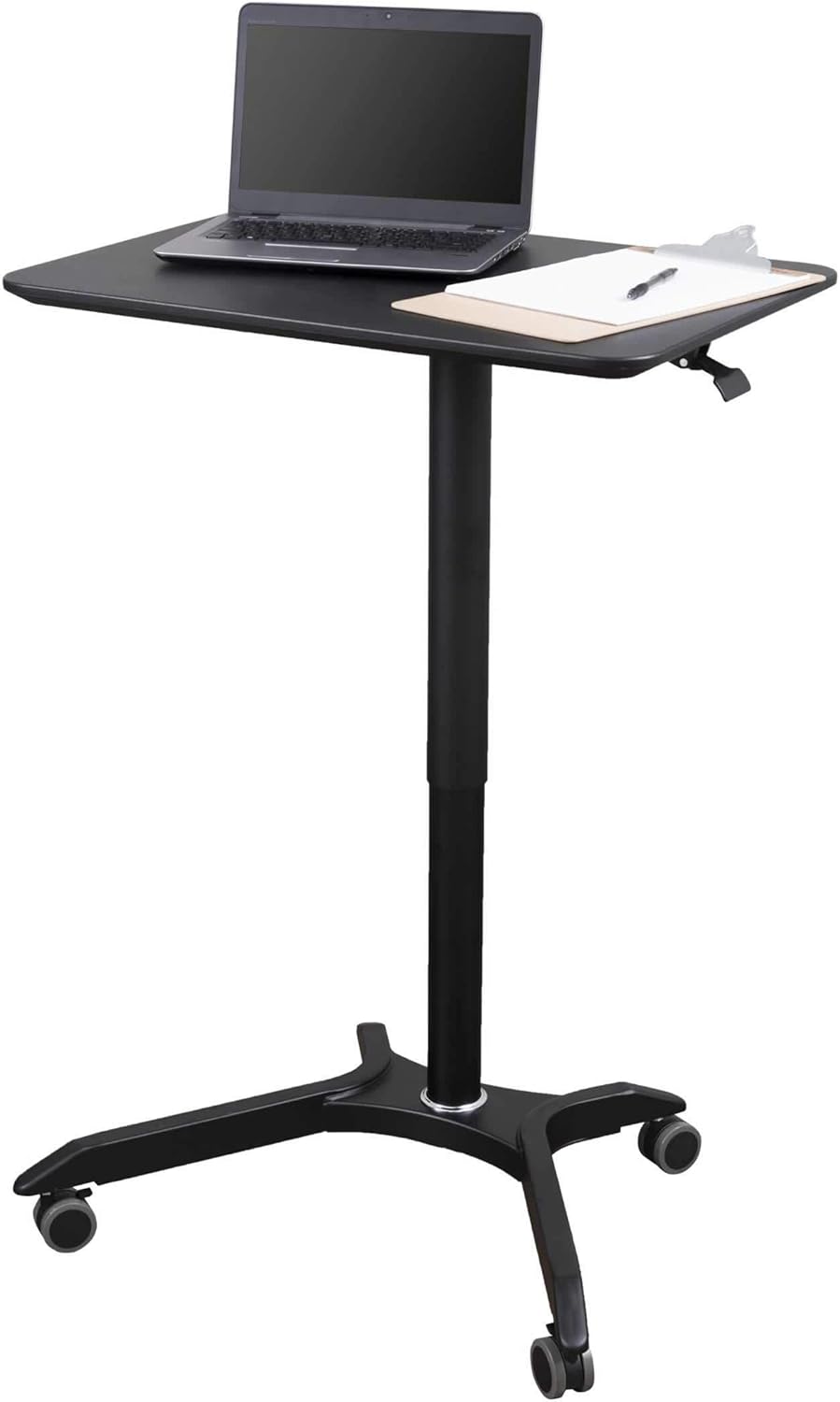 Pneumatic Adjustable Height Rolling Standing Desk Cart F255