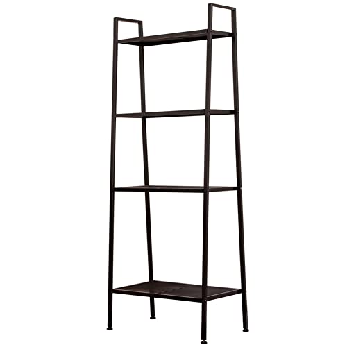 Black 4 Tier Metal Ladder Bookshelf T38125