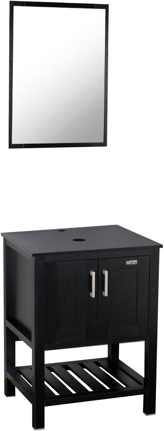 24 inch Bathroom Vanity with Ceramic Vessel Sink and Faucet A480