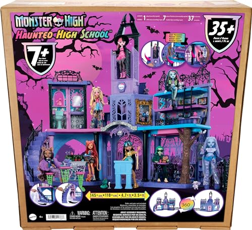 Haunted High School Playset with 7 Play Areas & 35+ Pieces C8162