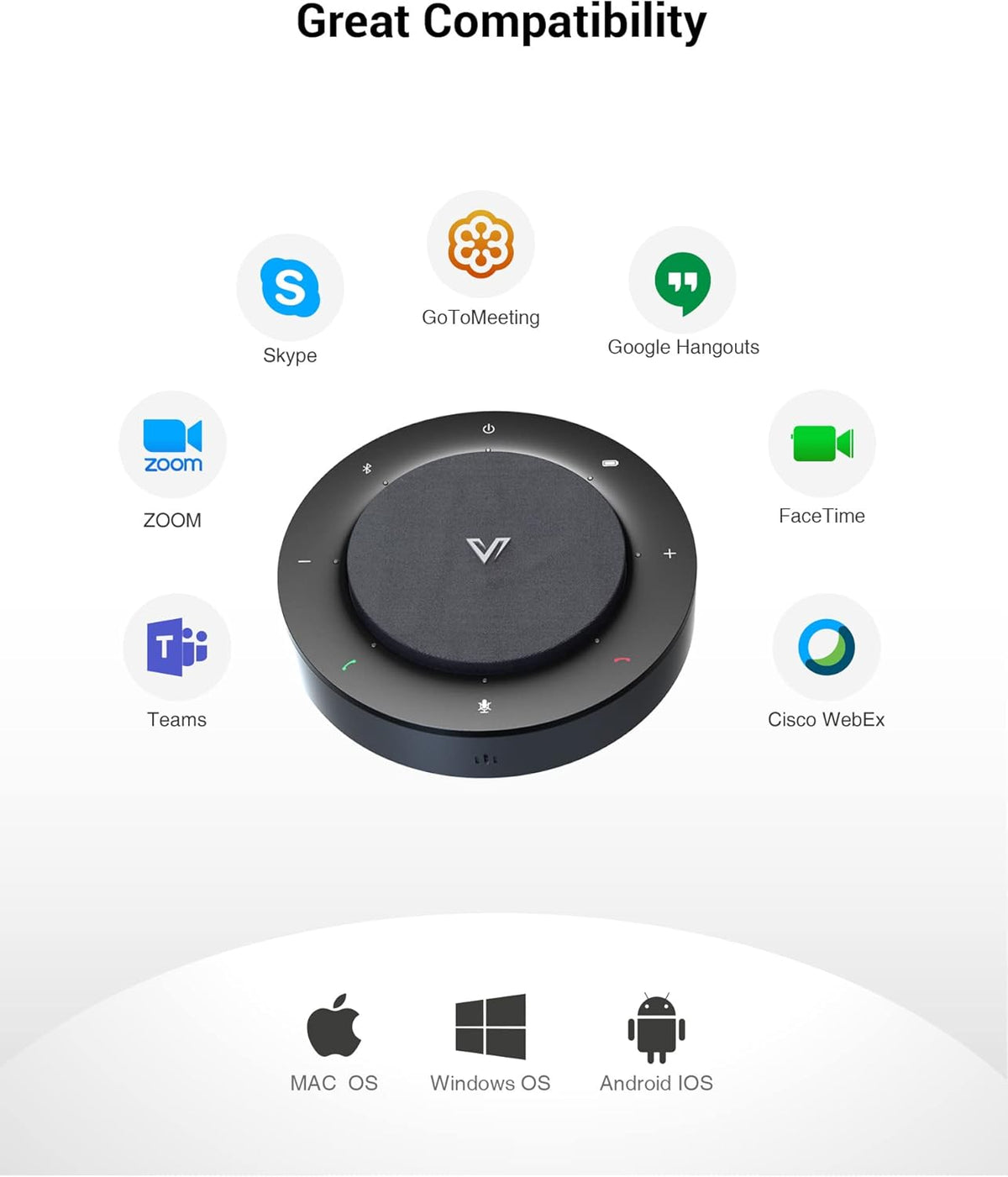 USB/Bluetooth Speakerphone with 4 AI Mics N145452