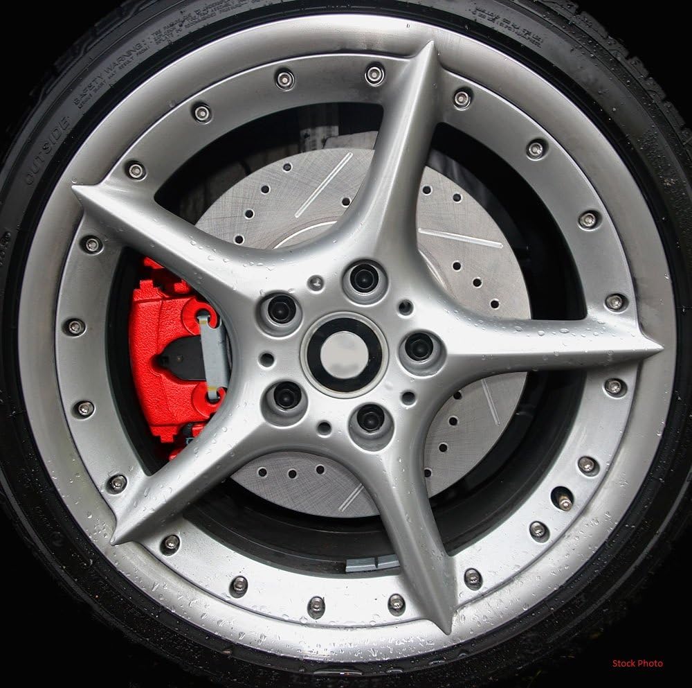 Red Semi-Loaded Calipers and Hardware Brake Kit L3182