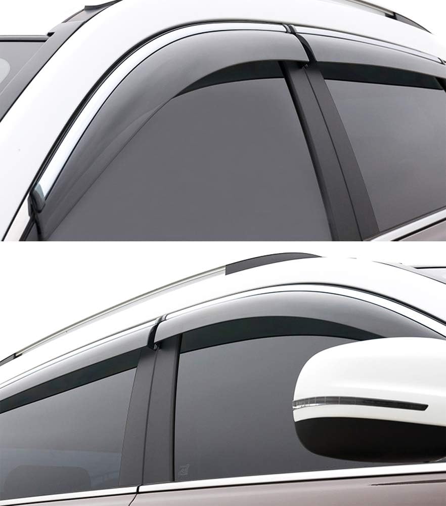Car Window Visor Vent Shade Deflector Sun Rain Fog Guards N80279