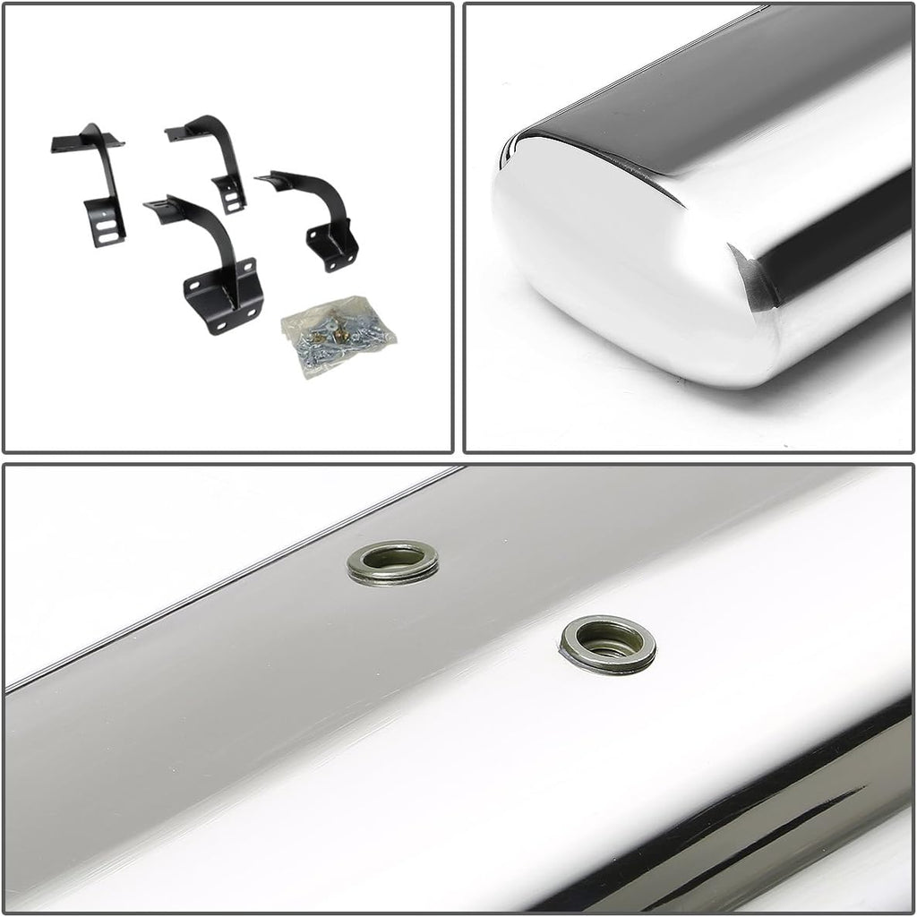 5 Inches Oval Tubing Side Step Nerf Bar Running Board Stainless Steel Polished Chrome P52284