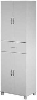 Dove Gray Storage Cabinet with Drawer U4040