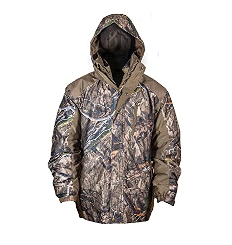Men’s 3-in-1 Insulated Camo Hunting Parka, Waterproof, Removable Hood Q24866