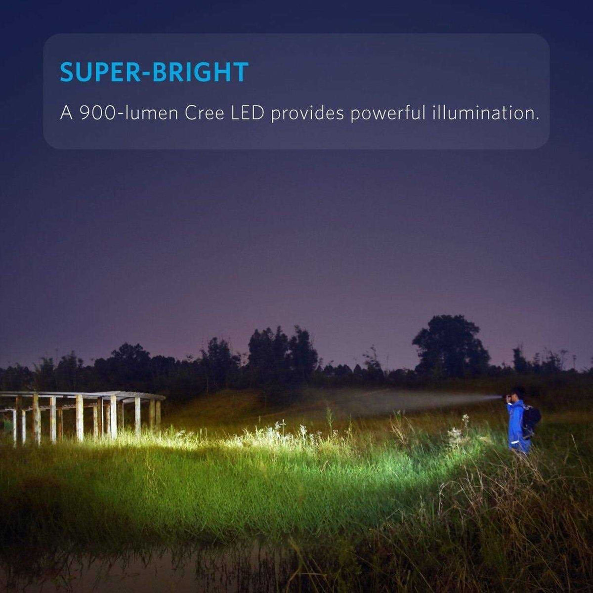 Rechargeable LED Flashlight with 900 Lumens V144