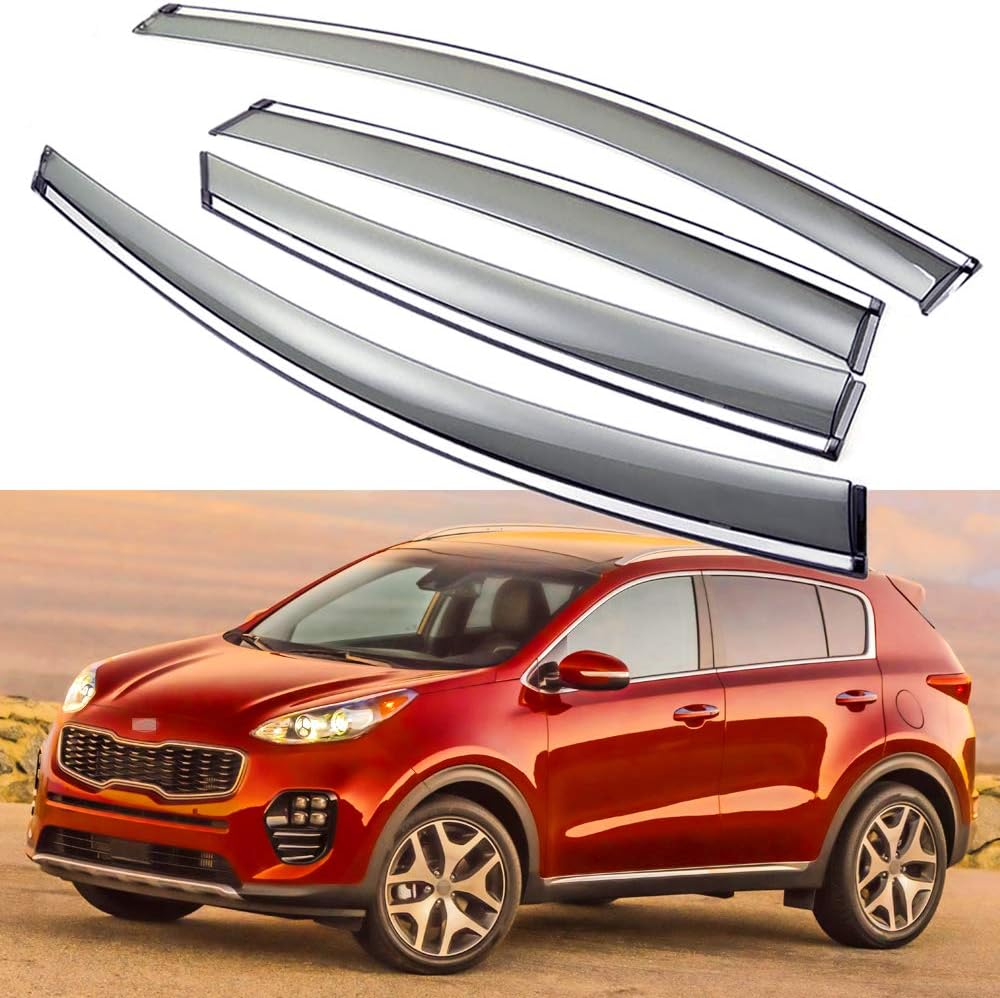 Car Window Visor Vent Shade Deflector Sun Rain Fog Guard B333