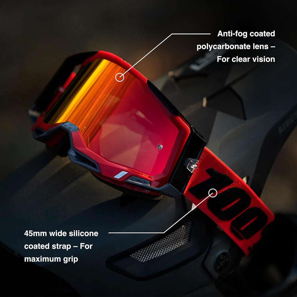 Blue MX Offroad Goggles with Mirror Gold Lens C511965