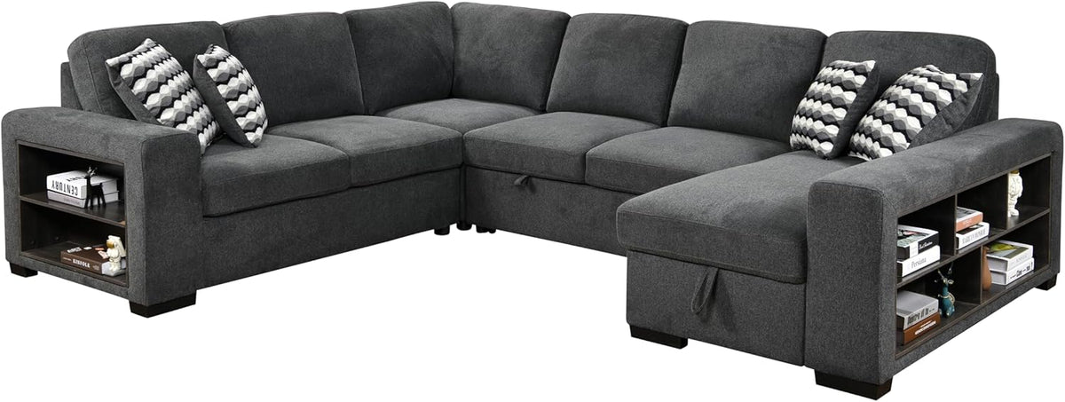 Grey Oversized Sectional Sofa with Storage G38922