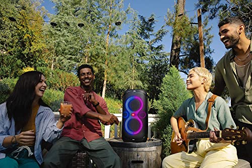 Portable Party Speaker with Built-in Lights - Black G4341