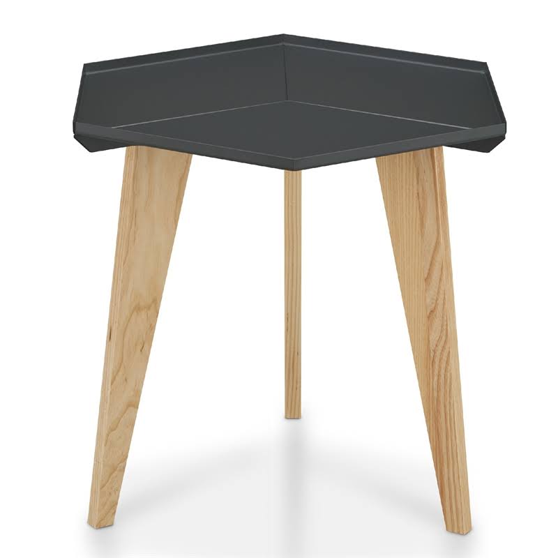 Gray Metal End Table Z372