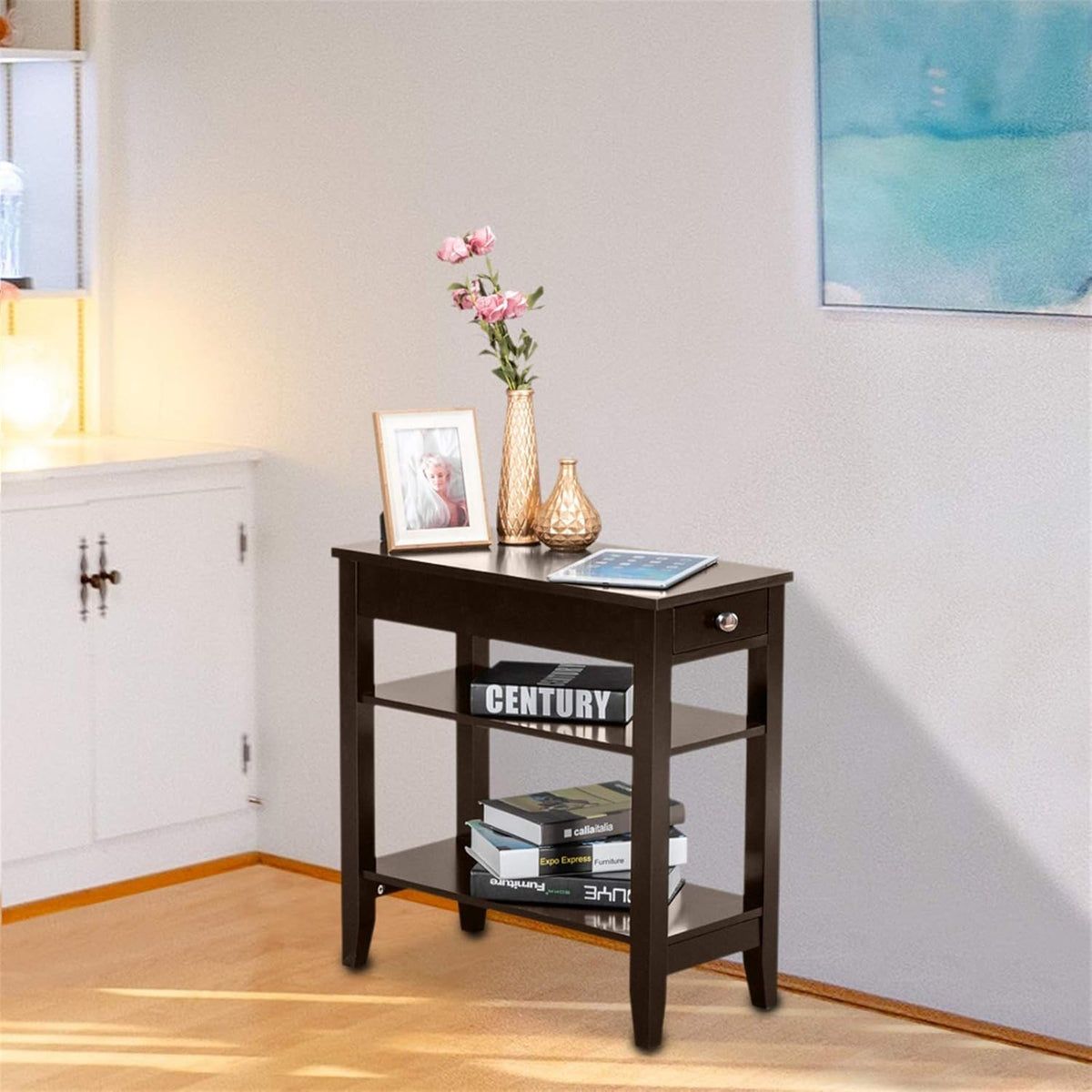 3-Tier Nightstand with Drawer N643