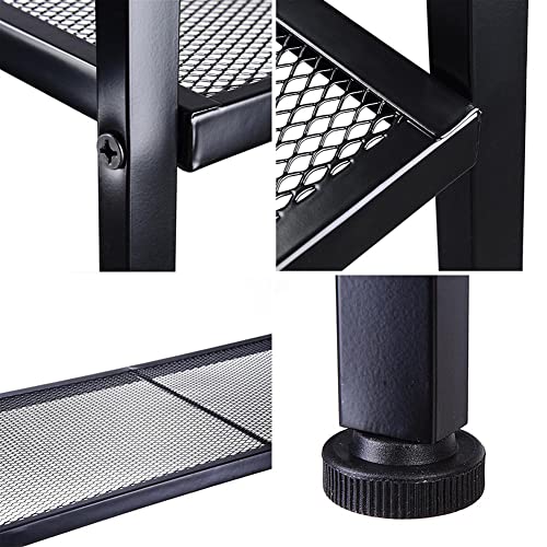 Black 4 Tier Metal Ladder Bookshelf T38125