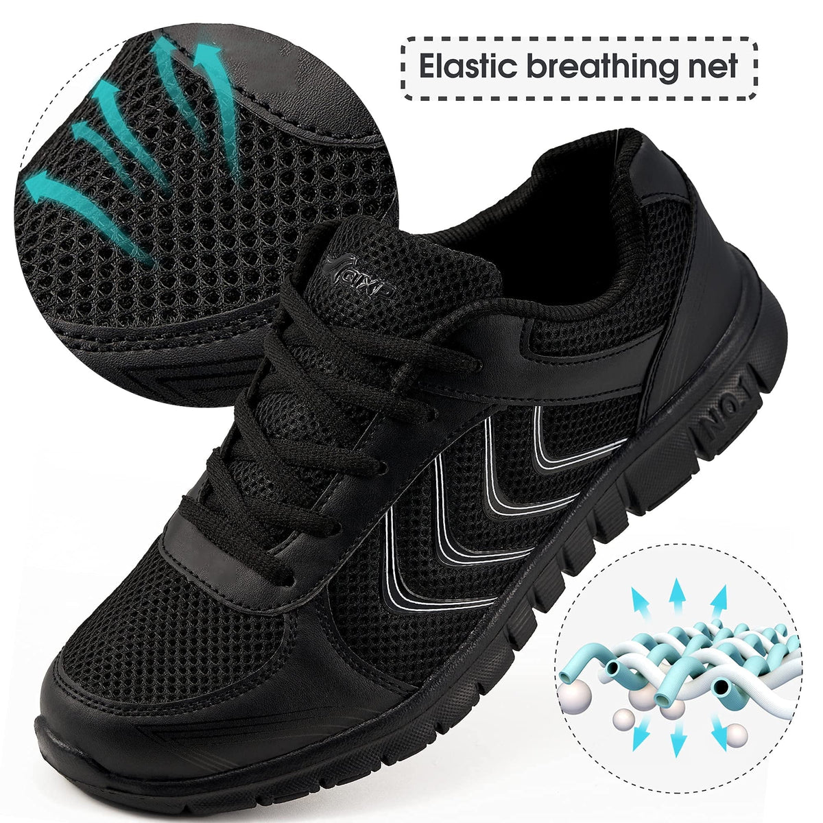 Womens Sneakers Breathable Mesh Lace-up Running Athletic Walking Shoes S179