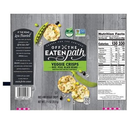 Sea Salt Veggie Crisps, 2.5 oz (Case of 24) D307280