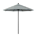 9 ft. Stone Black Aluminum Market Patio Umbrella with Fiberglass Ribs T94030