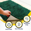Dark Green Non Slip Microfiber Door Mat 24"X60" C493346