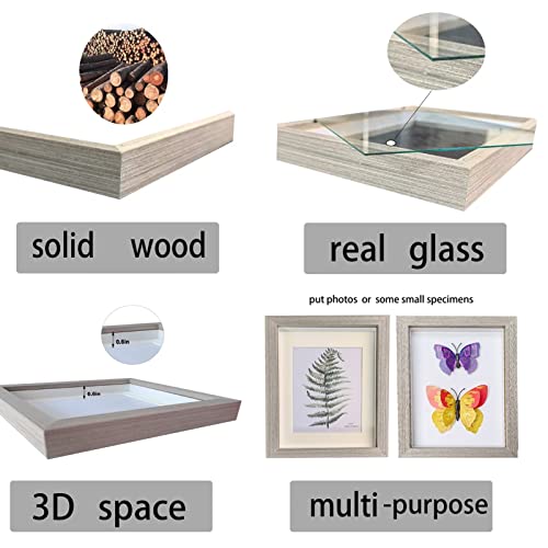 White 4 Pack 5x7 Shadow Box Frame Internal Depth 0.6 inch G4978