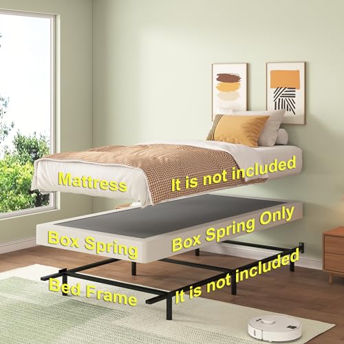 Twin Box Spring with Fabric Cover Set, 5 Inch Twin Size C134