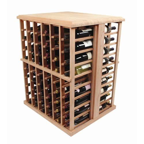 108 Bottle Wine Rack Tasting Table Rustic Pine A125709