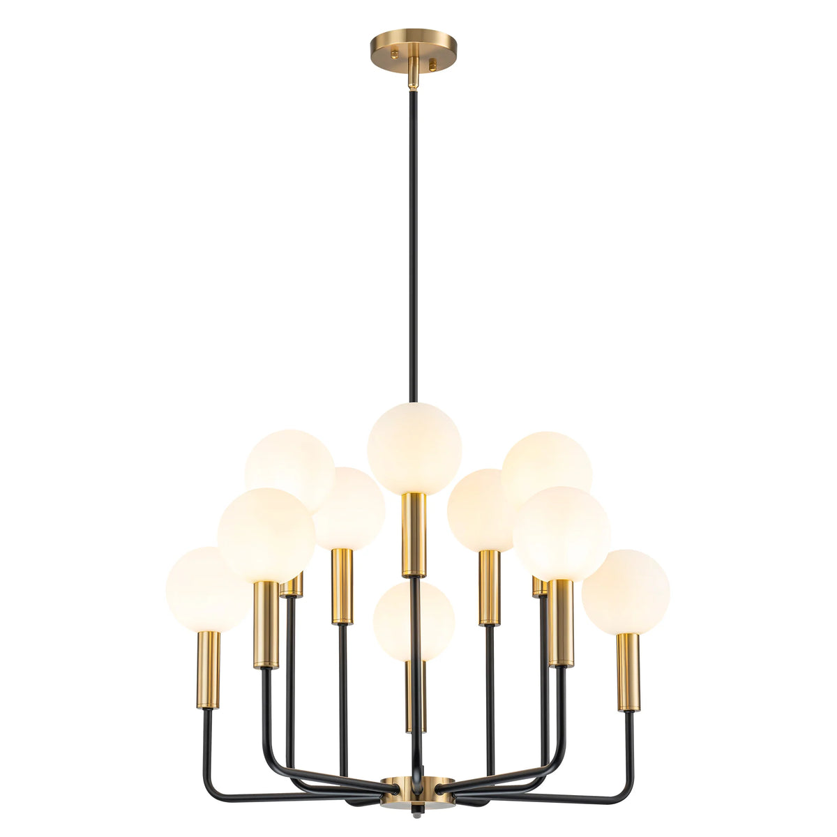 10-Light Dimmable Glass Chandelier Q799