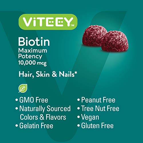 10,000mcg Biotin Gummies for Hair Skin and Nails E49721