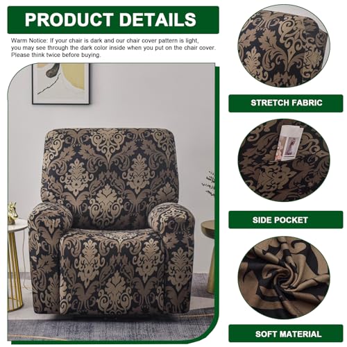 4-Pieces Non Slip Recliner Slipcovers with Arms Y7051