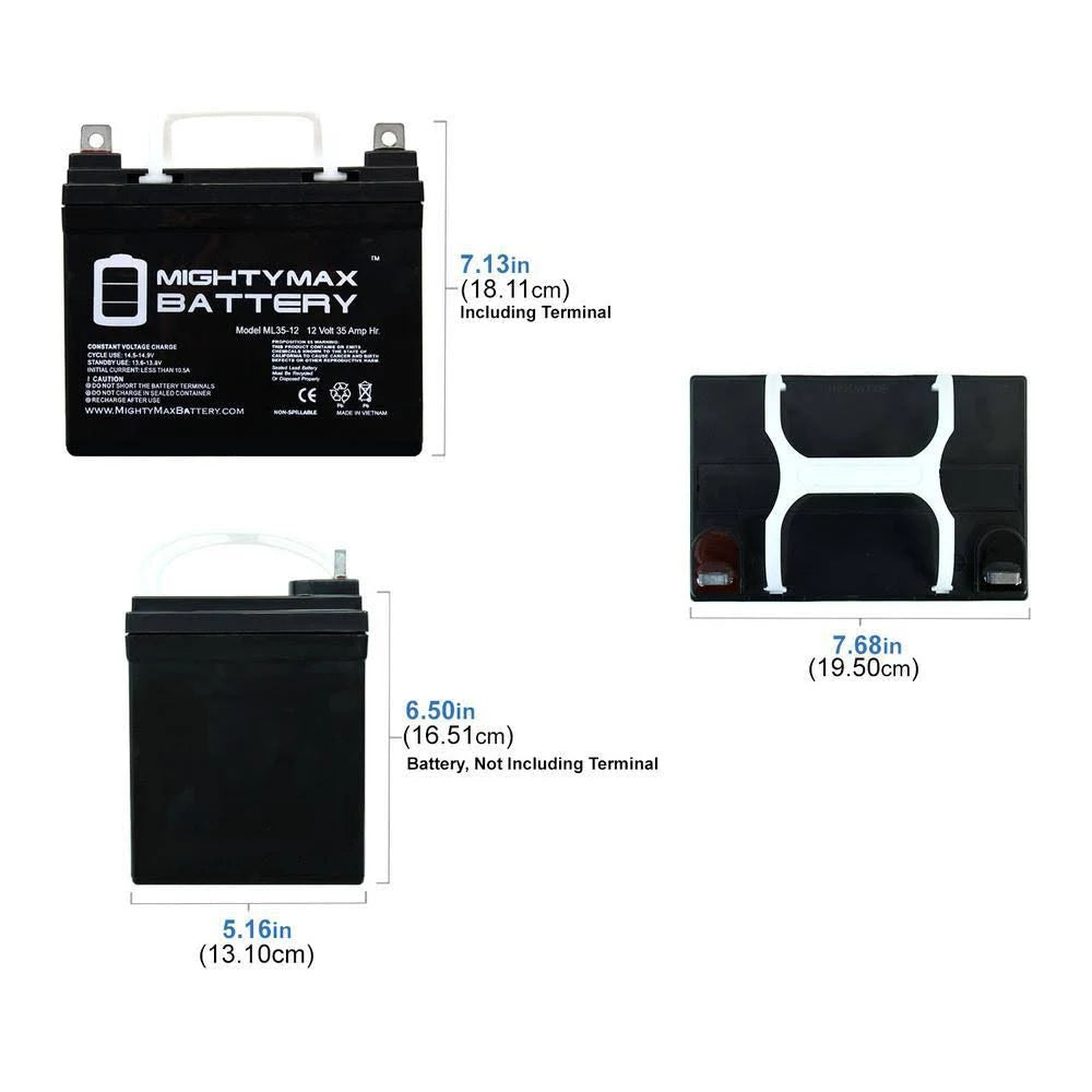 12-Volt 35 Ah SLA AGM Battery 2-Pack N704
