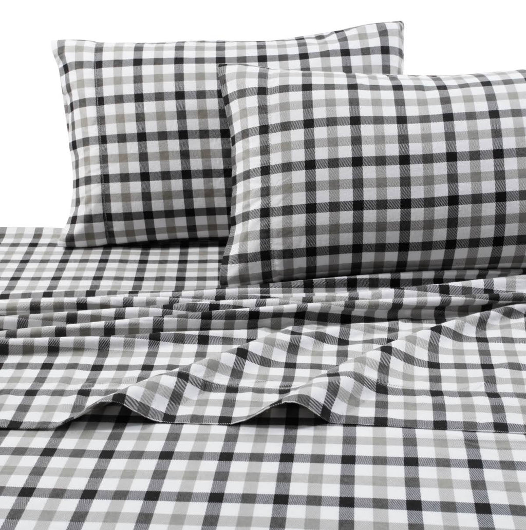 200 GSM Micro Plaid Flannel Sheet Set Twin XL B434766