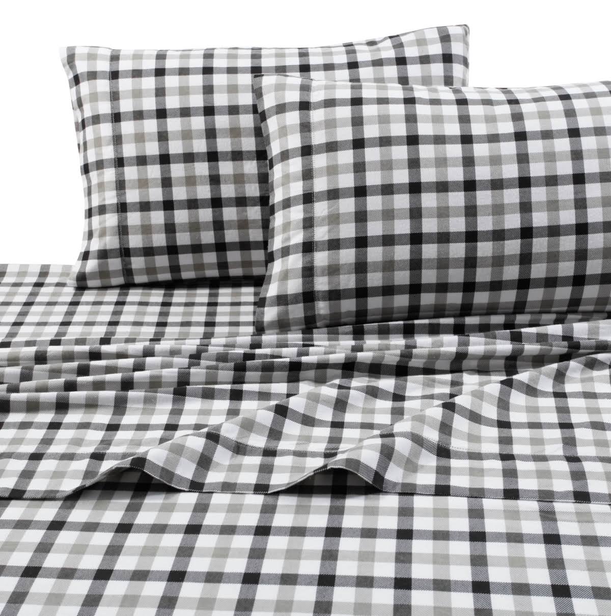 200 GSM Micro Plaid Flannel Sheet Set Twin XL B434766