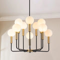 10-Light Dimmable Glass Chandelier Q799