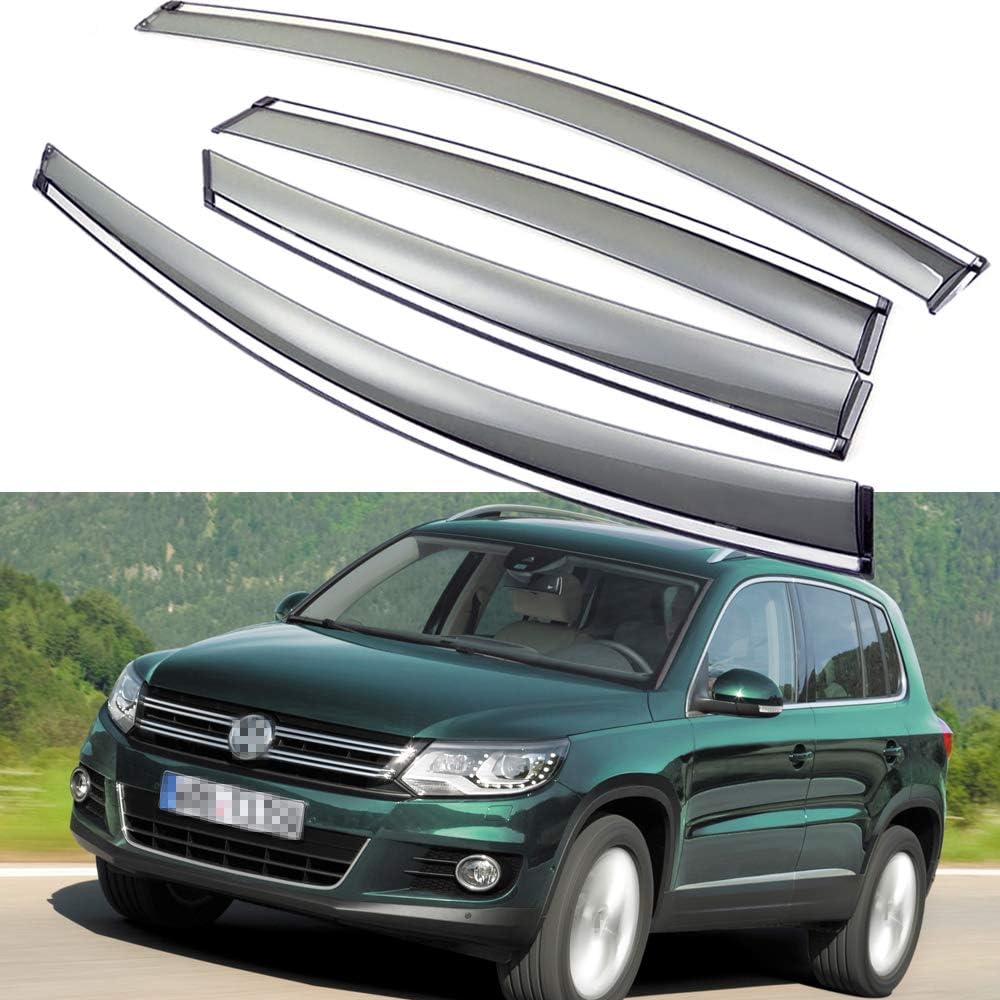 Car Window Visor Vent Shade Deflector Sun Rain Fog Guards N80279