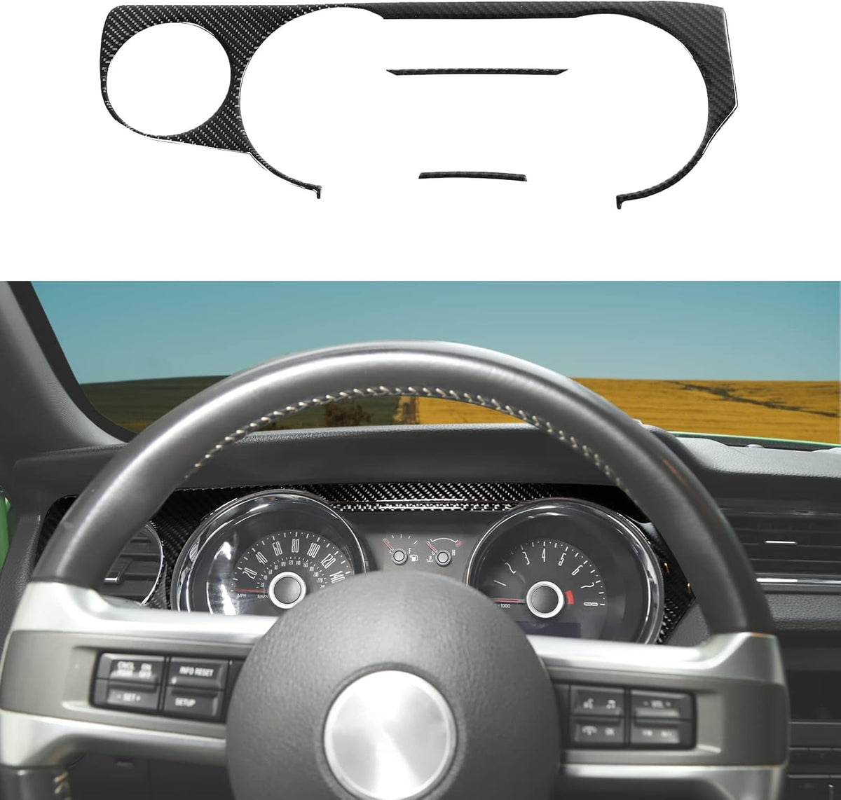 Carbon Fiber Dashboard Instrument Panel Trim Cover W546